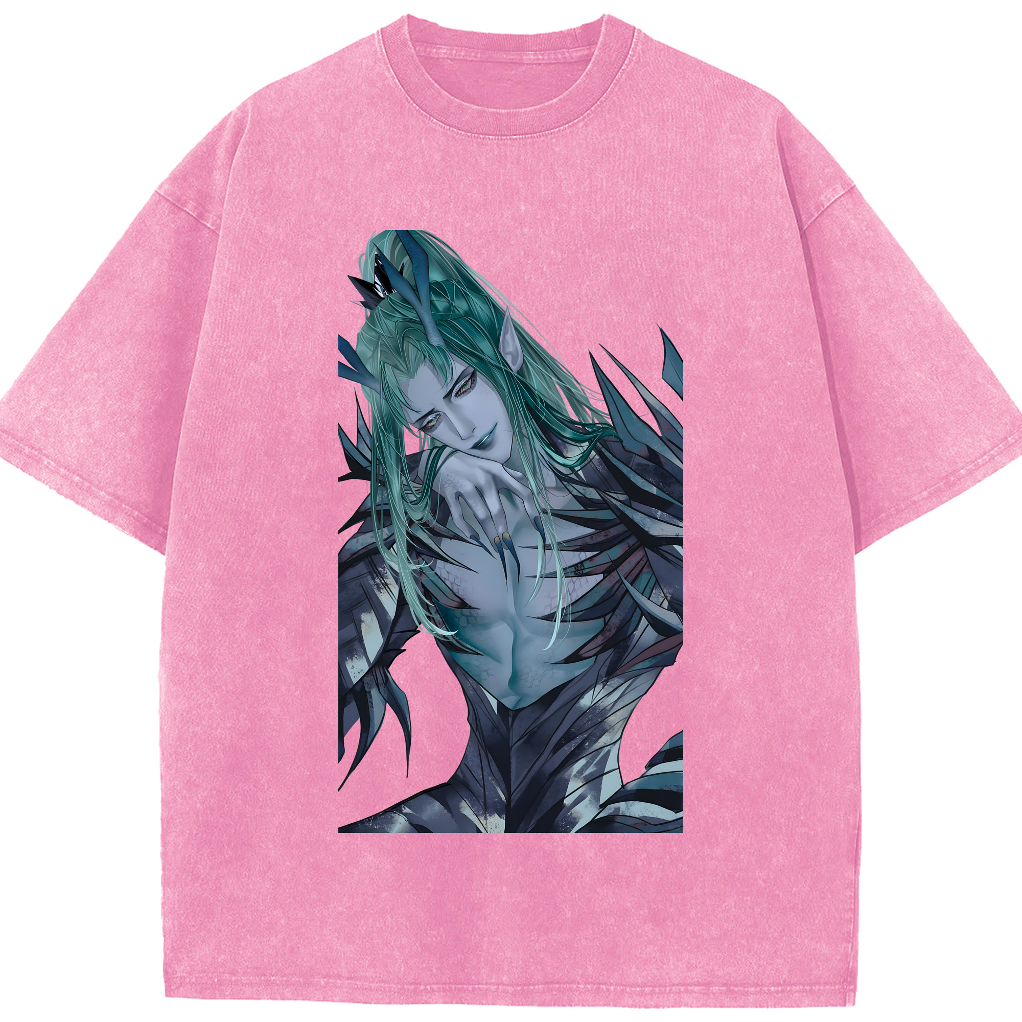 （画像用） Ne Zha 2 ナタ 魔童の大暴れ 綿100% ヴィンテージ風 半袖Tシャツ（フロントプリント）